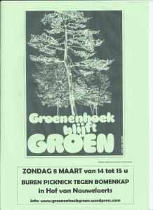 Affiche actie bomenkap in 't groen