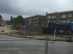 Plein kruispunt Vosstraat - Diksmuidelaan vandaag